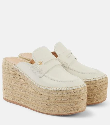 Gianvito Rossi Leather espadrille wedges 1