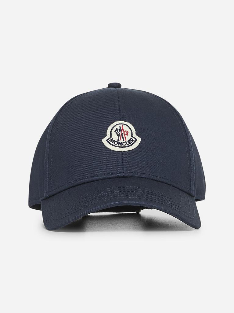 Moncler Blue gabardine baseball cap