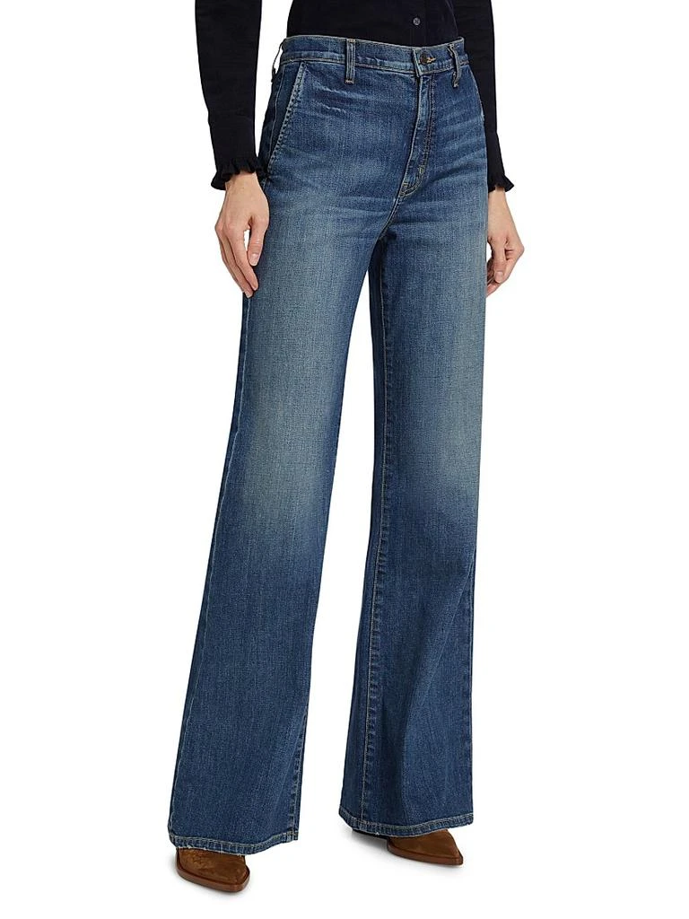 Nili Lotan Anna High-Rise Stretch Wide-Leg Jeans 4