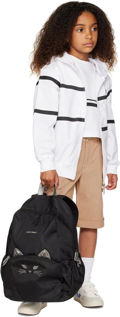 GCDS Kids White Zip Hoodie 4