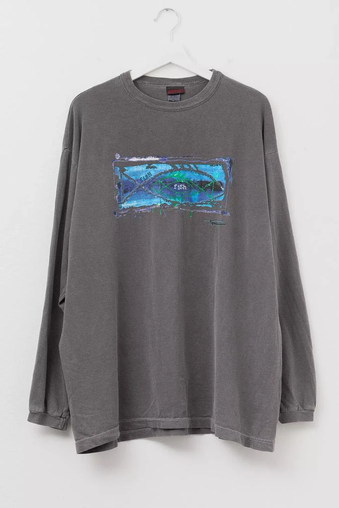 Gramicci Vintage 1990s Distressed Gramicci Long Sleeve Graphic T-Shirt 1