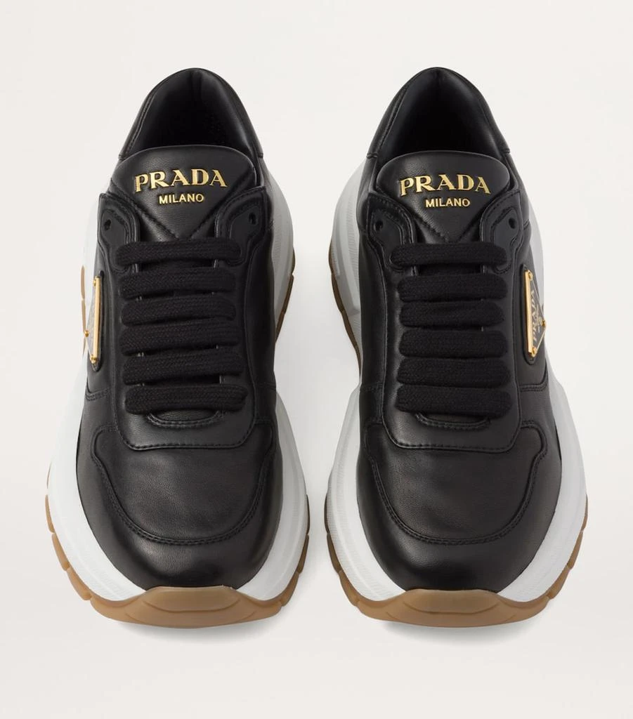 Prada Leather Triangle Sneakers 2