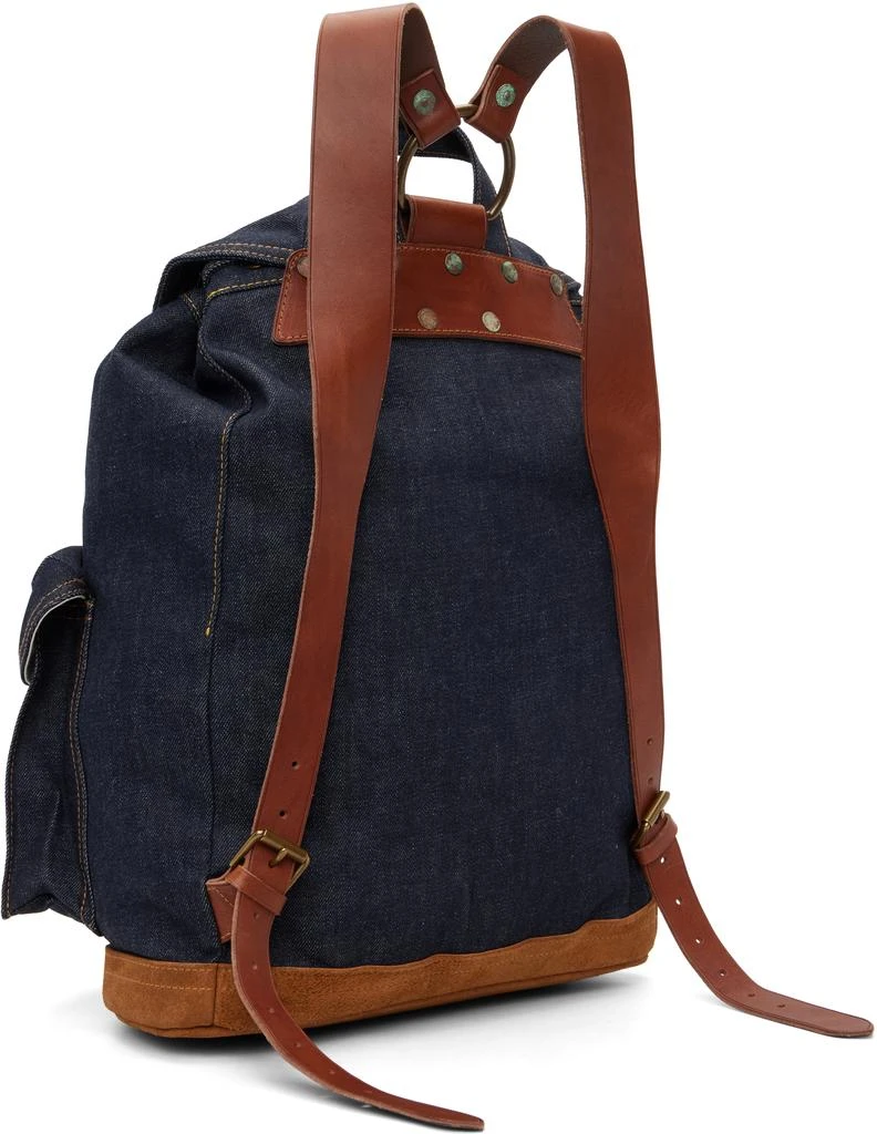 RRL Navy Denim Rucksack Backpack 3