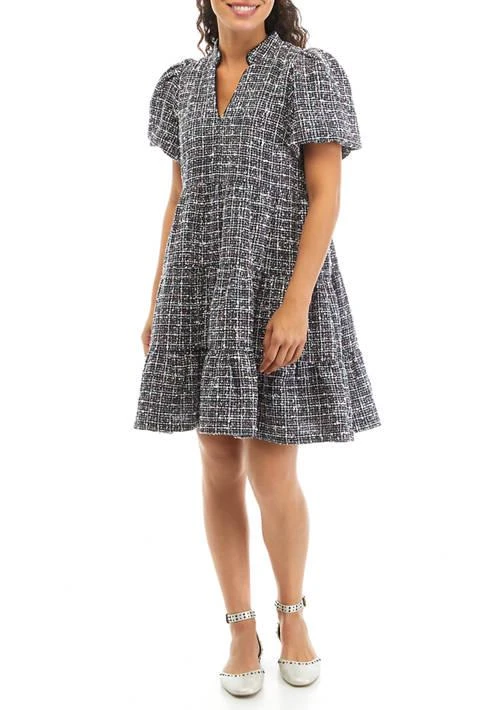 Crown & Ivy™ Ivy Petite Tweed Tiered Dress 1