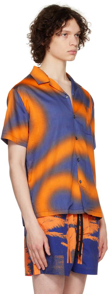 Double Rainbouu Orange & Blue Printed Shirt