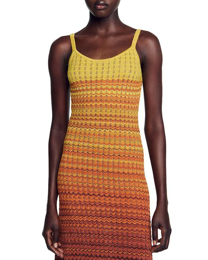 Sandro Desert Pointelle Knit Maxi Dress 5