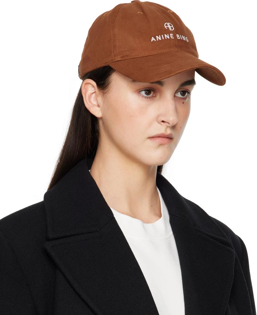 ANINE BING Brown Jeremy Baseball Cap 2