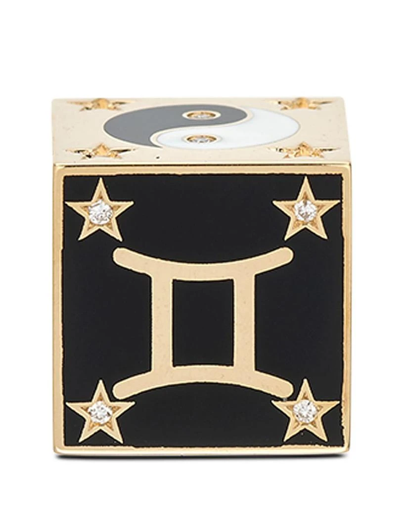 Adina Reyter 9K Gemini Zodiac Diamond 
Ceramic Block Big Bead 2