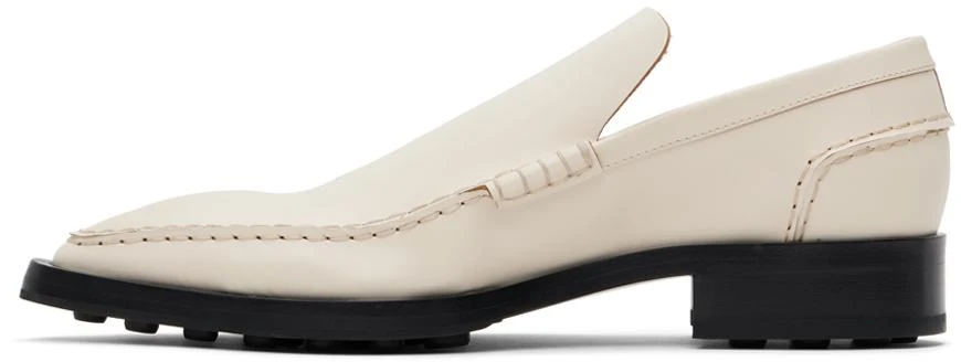 Jil Sander White Pointed Toe Loafers 3