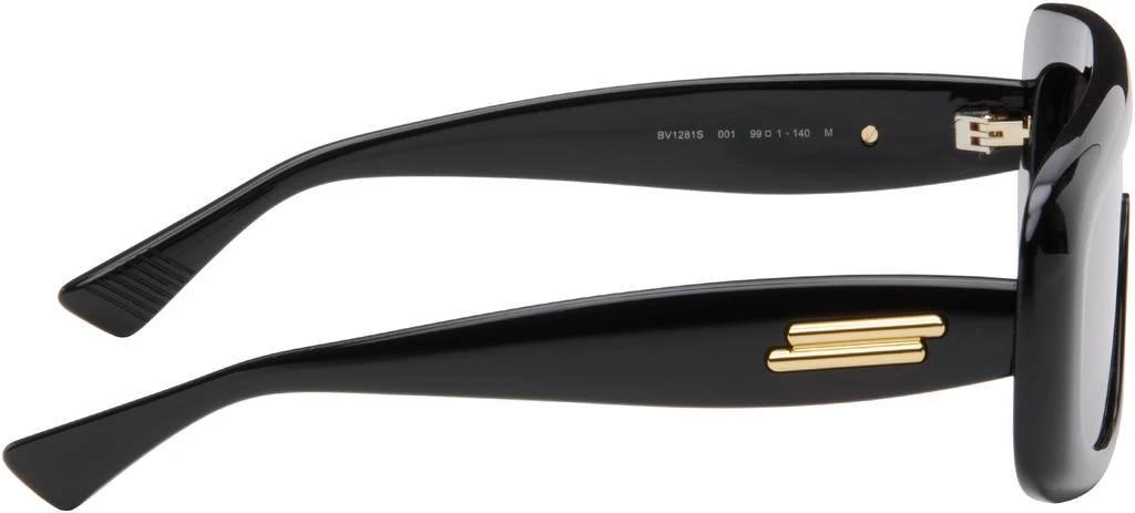 Shop Black Curvy Mask Acetate Sunglasses on Sale at  display picture 2