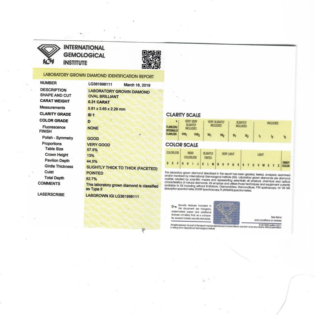 Pompeii3 1/3Ct Lab Grown Oval Diamond Solitaire Pendant Yellow Gold Necklace 3