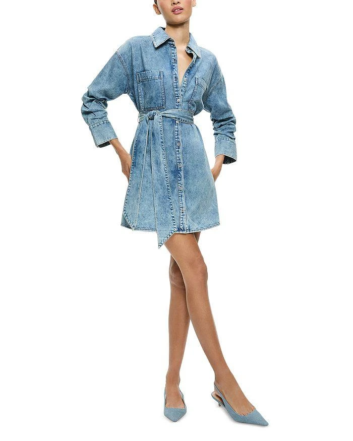 Alice + Olivia Brigita Denim Shirt Dress 5