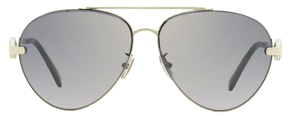 Omega Omega Women's Pilot Sunglasses OM0031H 18C Rhodium/Black 61mm 2