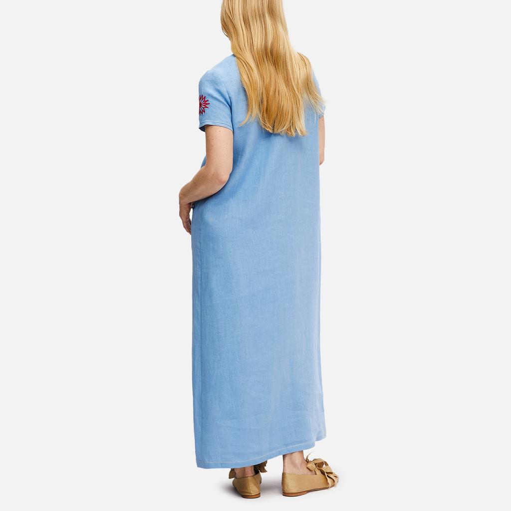 Sleeper Sleeper Petra Embroidered Linen Maxi Dress