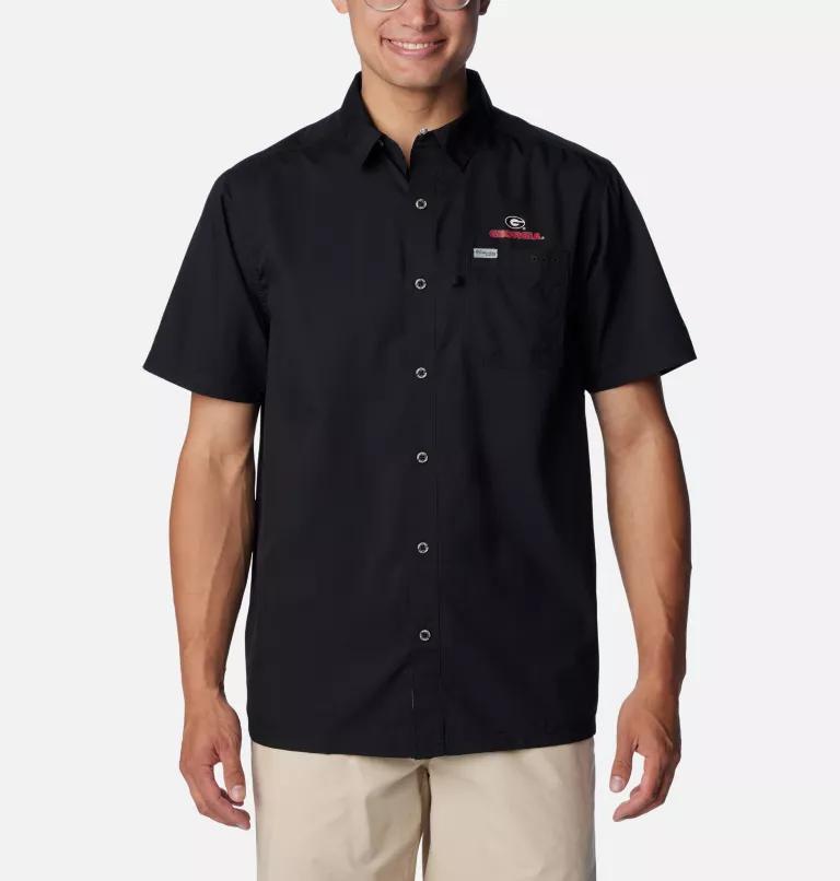 Columbia Columbia Men's Collegiate PFG Slack Tide  Camp Shirt - Georgia-