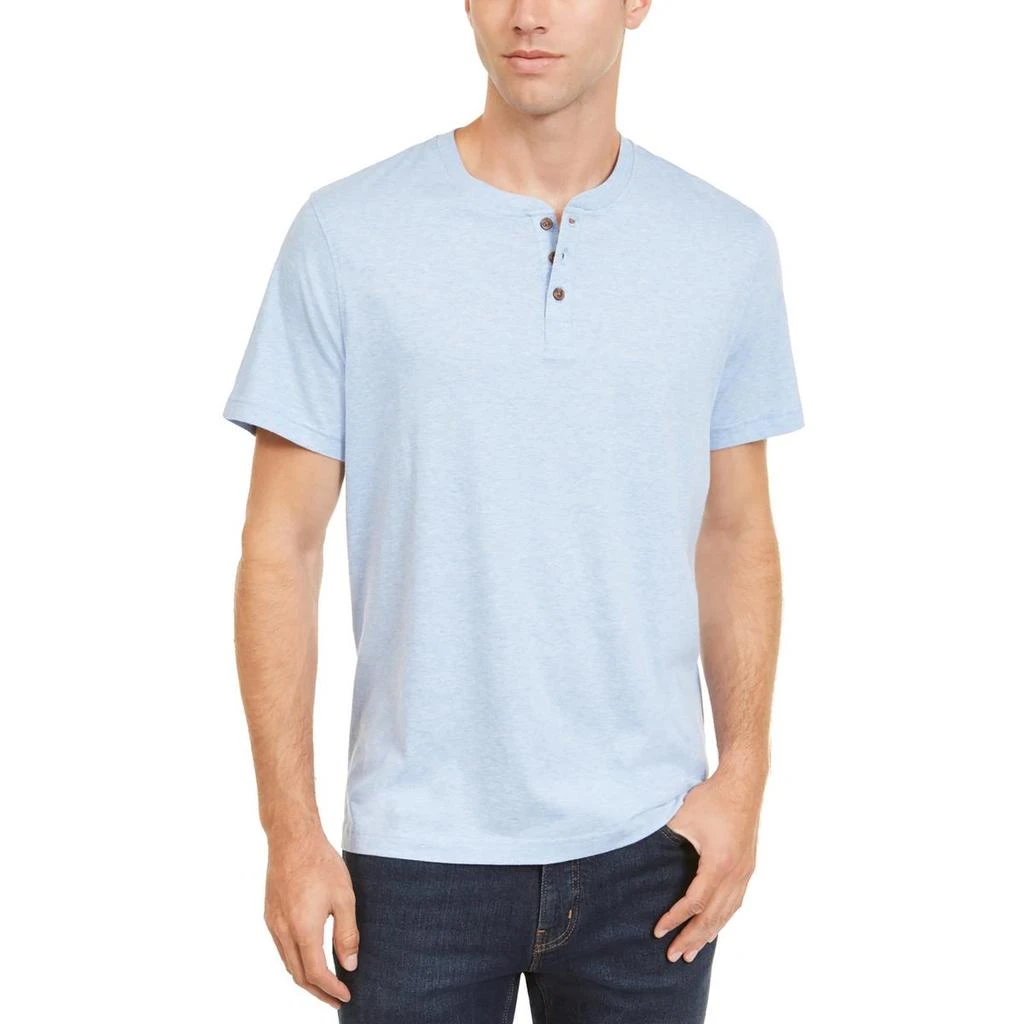 Club Room Mens Knit Pullover Henley Shirt 1