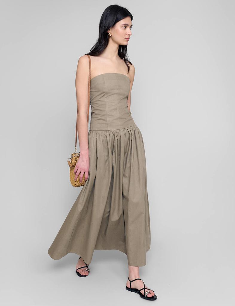 Pixie Market Khaki Strapless Dress-BESTSELLER