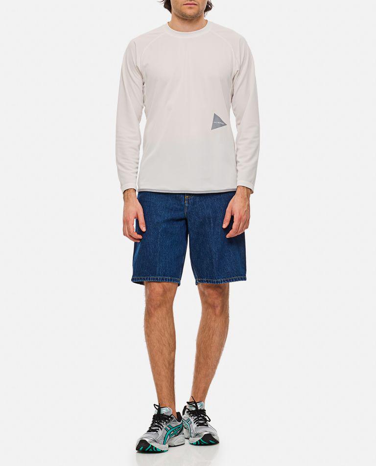 And Wander White Long Sleeves T-shirt