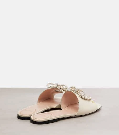 Valentino Adamantine embellished leather slides 2