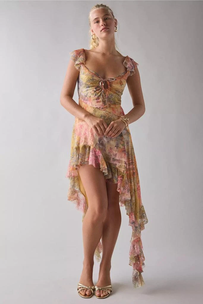 Urban Outfitters UO Hyacinth Lace Spliced Midi Dress 1