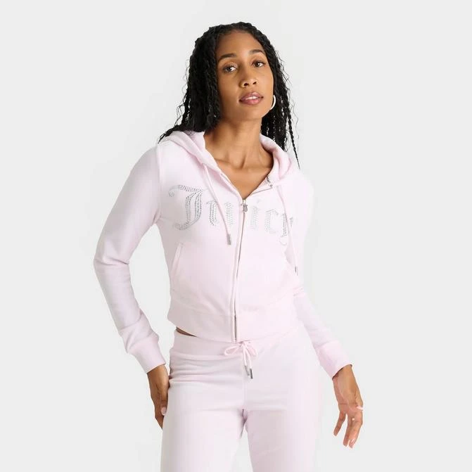 JUICY COUTURE Women's Juicy Couture Bling Front Hoodie 1