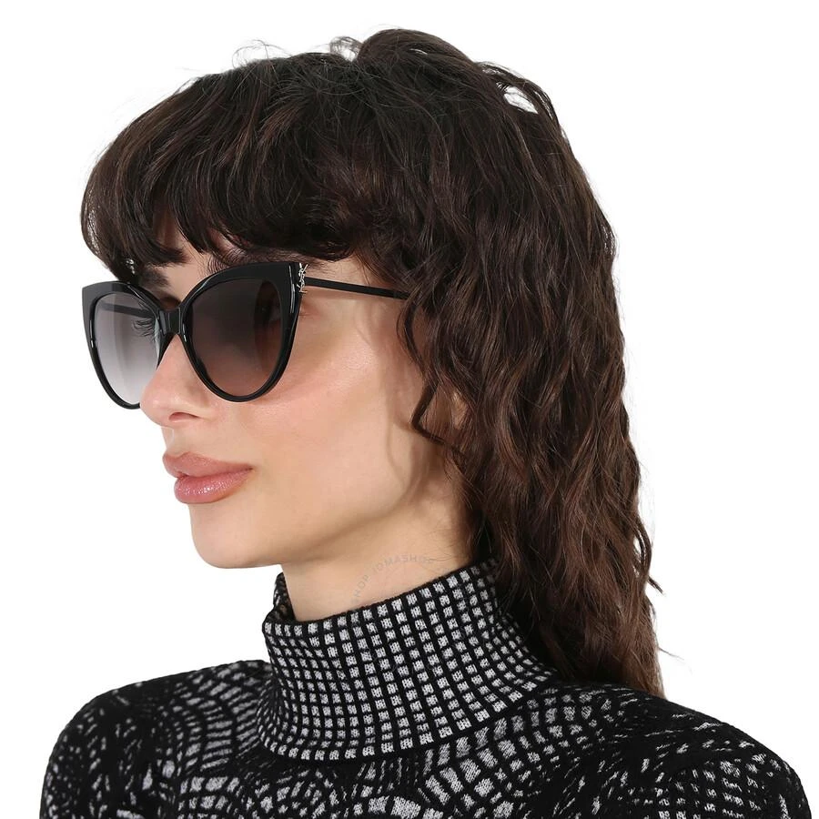 Yves Saint Laurent Smoke Gradient Cat Eye Ladies Sunglasses SL M48SA 002 56 2