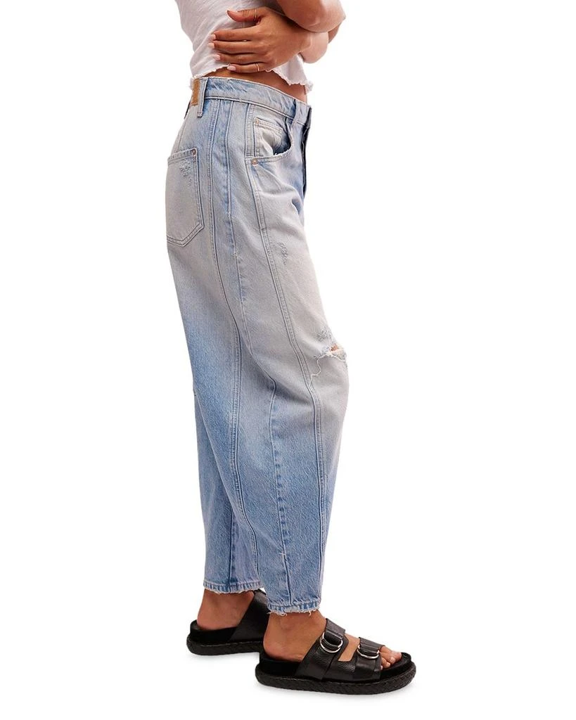 Free People We The Free Good Luck Mid Rise Barrel Jeans in Ultra Light Beam 8