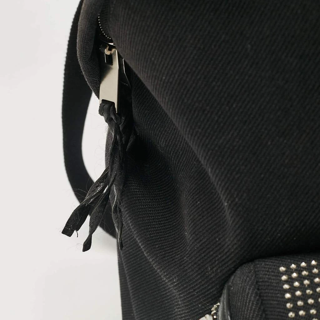 Yves Saint Laurent Saint Laurent Black Canvas and Leather City Studded Backpack 8