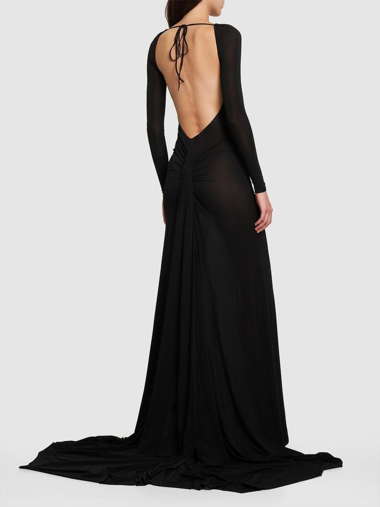 ワンピース GIUSEPPE DI MORABITO Black Jersey Dress with Chain Detail Giuseppe di Morabito Draped-jersey Maxi Dress | italist