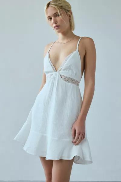 Kiss The Sky Kiss The Sky Willow Lace Tie-Back Mini Dress