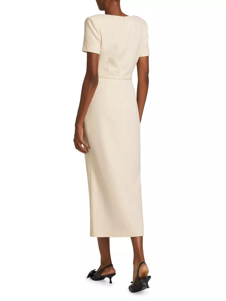 Self Portrait Crêpe Button-Front Midi-Dress 5