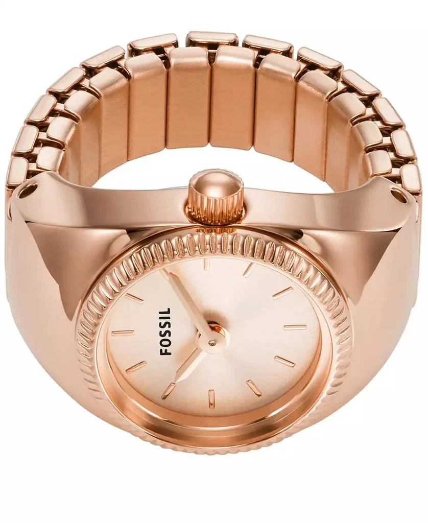 Fossil Women's Ring Watch Two-Hand Gold-Tone Stainless Steel Bracelet Watch, 15mm 4