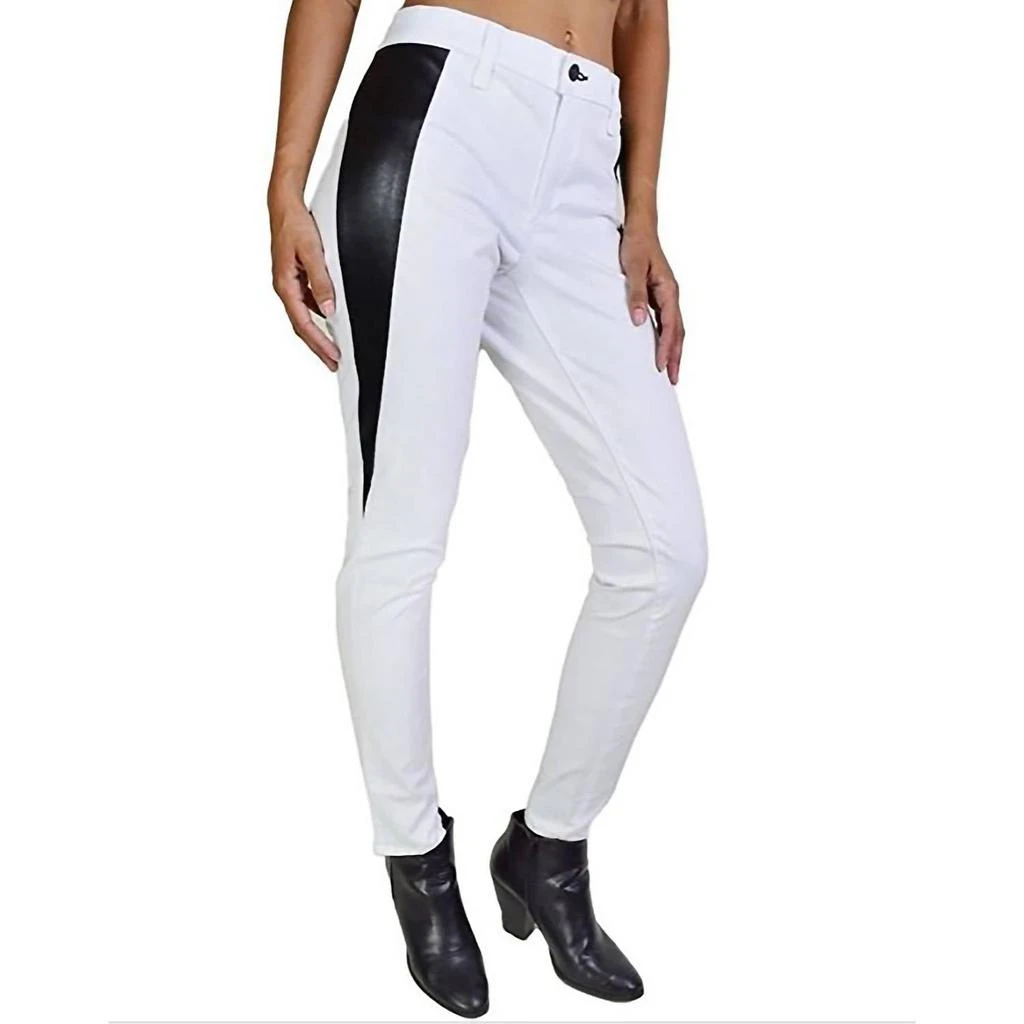 Rag & Bone Women Leather Pop Leggings In White 1