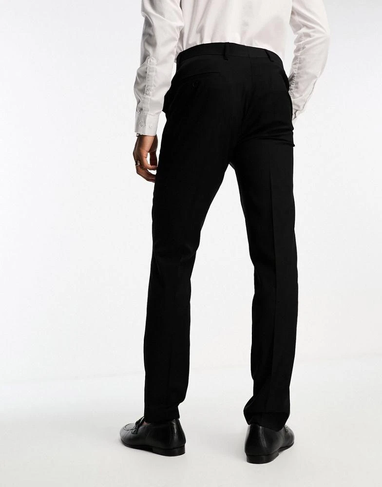 Devils Advocate Devils Advocate skinny fit black tux trouser 5