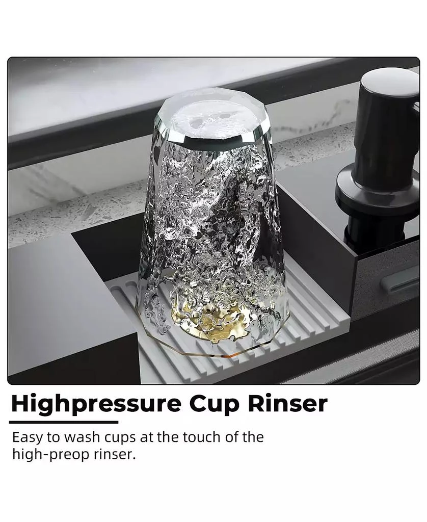 LALAHOO 31.5-Inch Drop-In Single Bowl 304 Stainless Steel Kitchen Sink, Pull-Down Faucet Kitchen Set 10