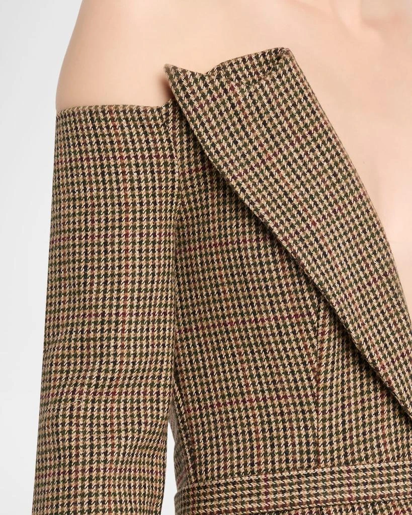 Sans Faff Delaney Off-The-Shoulder Houndstooth Blazer 5