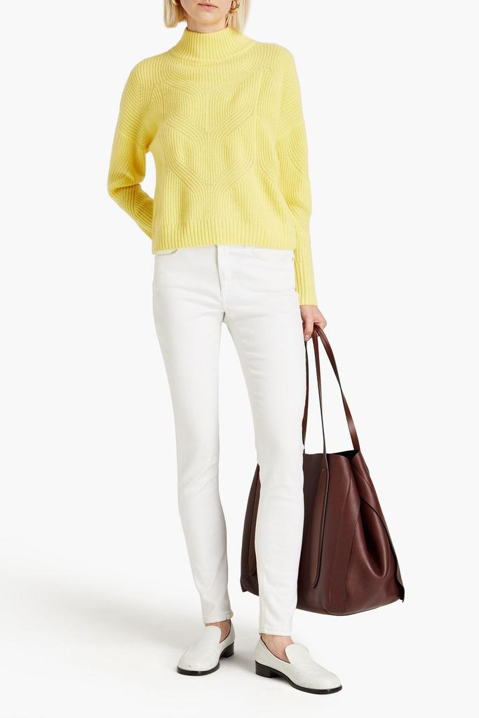 N.PEAL Ribbed cashmere turtleneck sweater