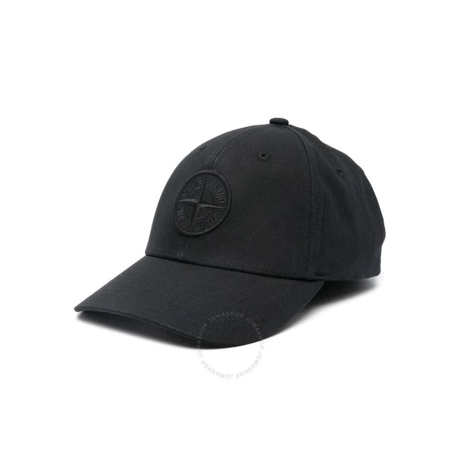 Stone Island Men's Black Cotton Rep Baseball Cap 1