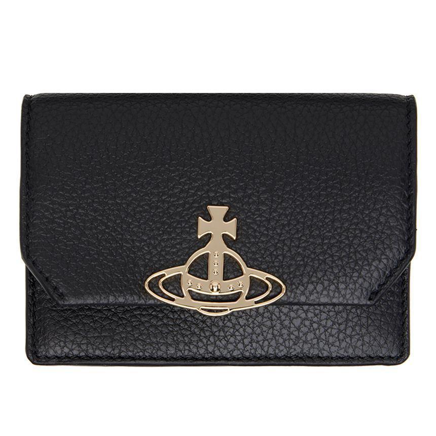カードケース・名刺入れ Vivienne Westwood Portacarte A Mezza Luna Con Logo Orb Vivienne Westwood Portacarte A Mezza Luna Con Logo orb