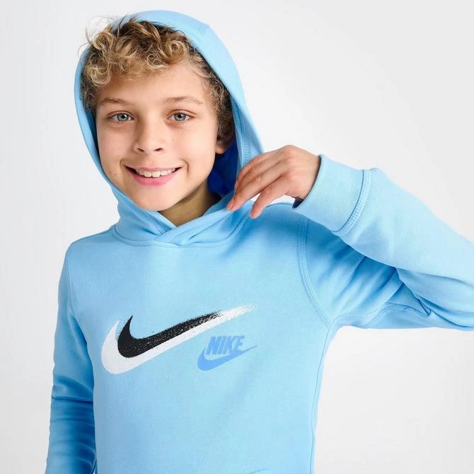 NIKE Boys' Nike Sportswear Fleece Graphic Pullover Hoodie 5