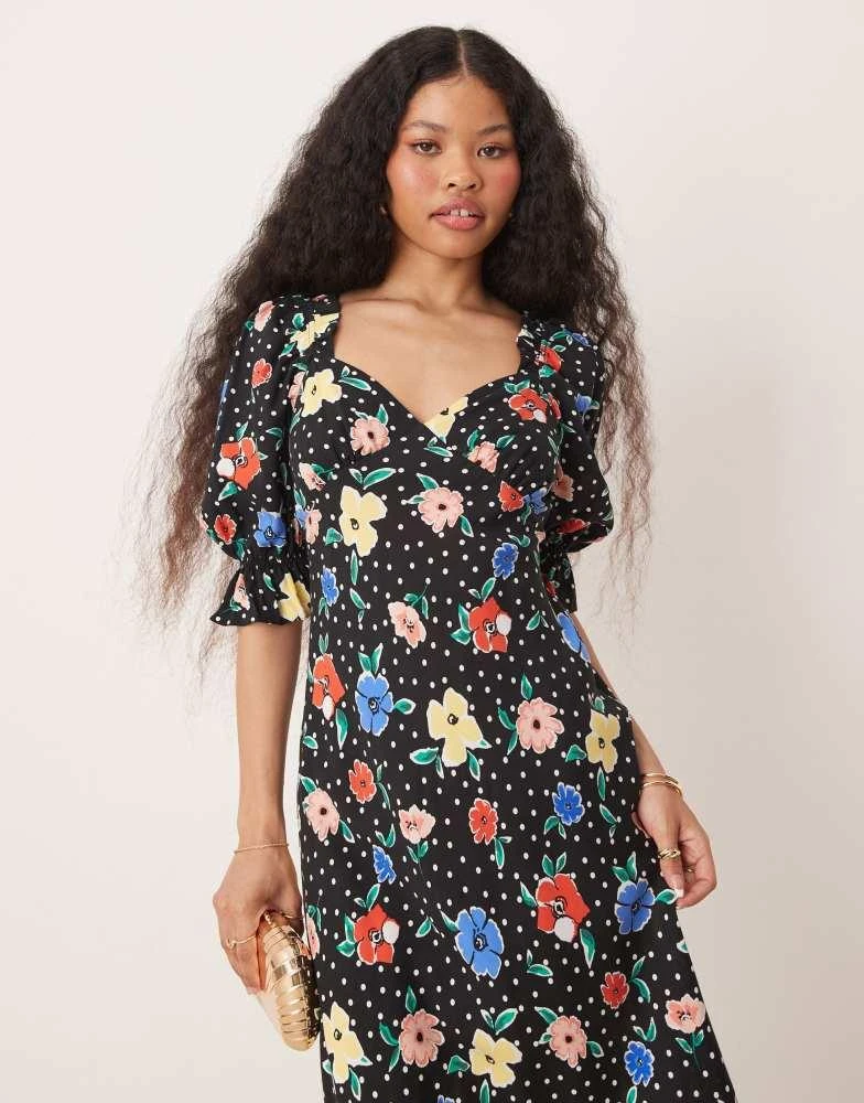 Miss Selfridge Miss Selfridge Petite midi tea dress in floral print 2