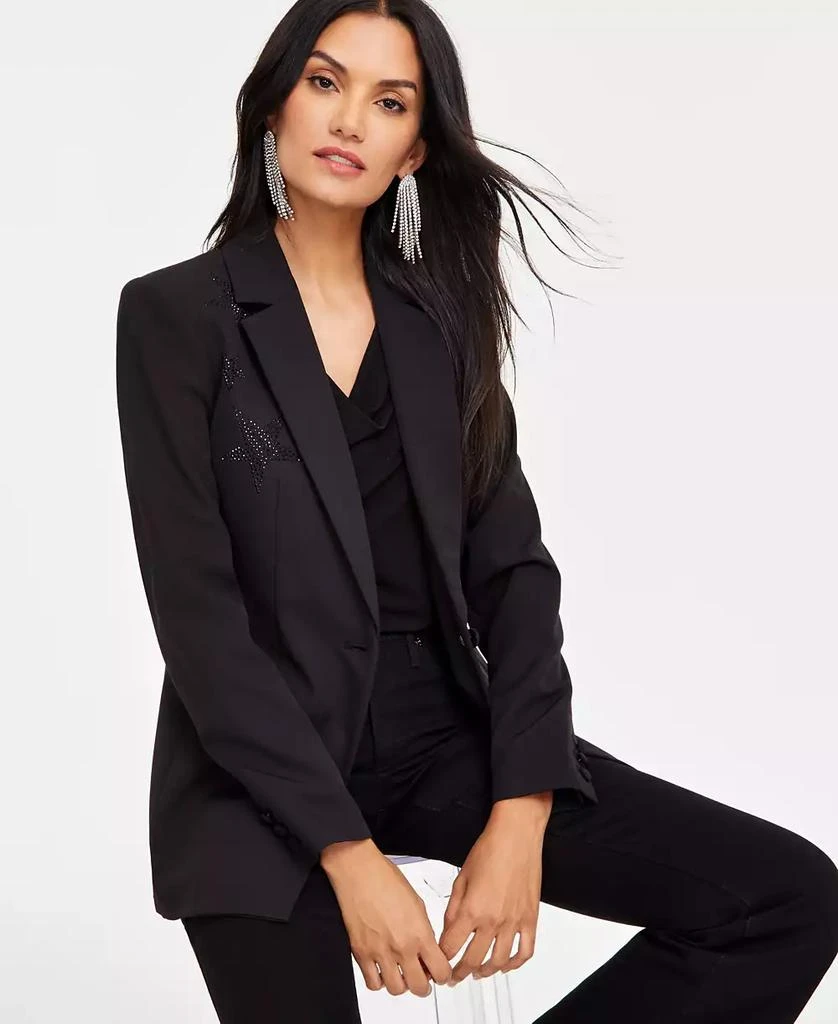 INC International Women's Embellished-Star Blazer, Exclusively at Macy's 4