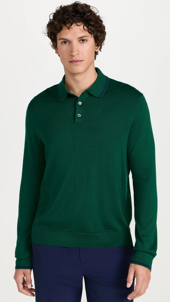 Ralph Lauren Long Sleeve Merino Coolmax Collared Sweater 6