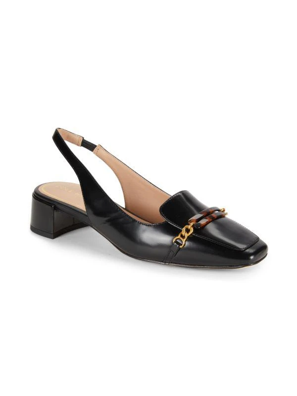 Cole Haan Penley Block Heel Leather Slingback Pumps 2