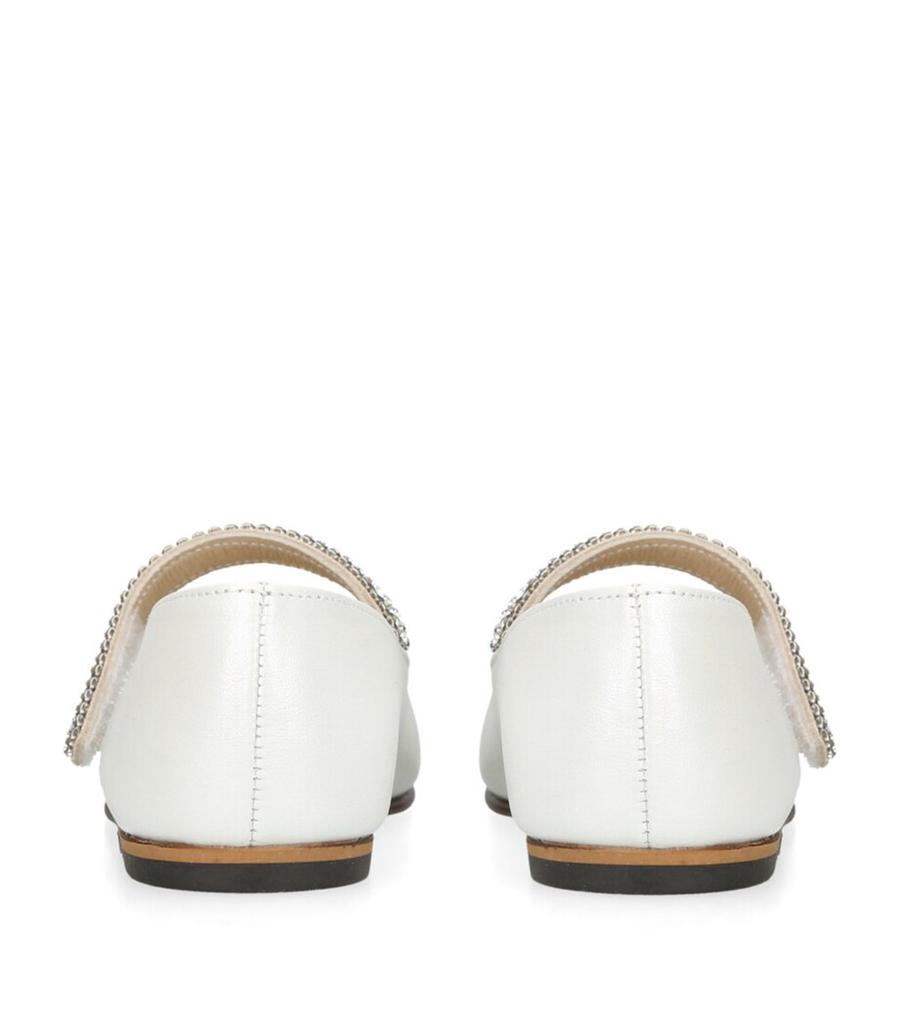 Babywalker Crystal-Strap Ballet Flats