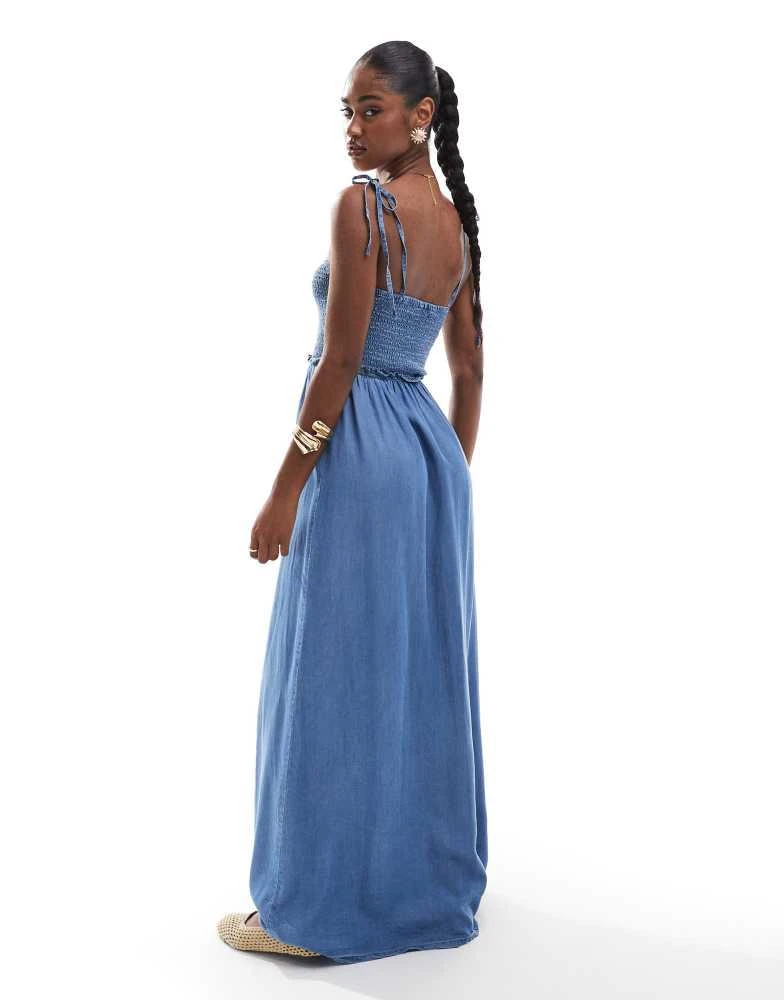 sleeveless denim smock dress Free People Overall Smock Mini - Dark Wash Denim Dress - Dress