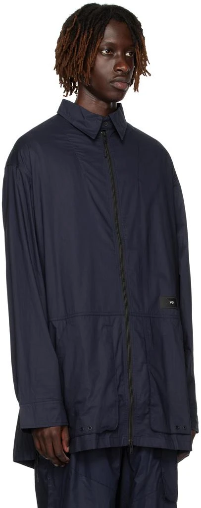 Y-3 Navy Two-Way Zip Jacket 2