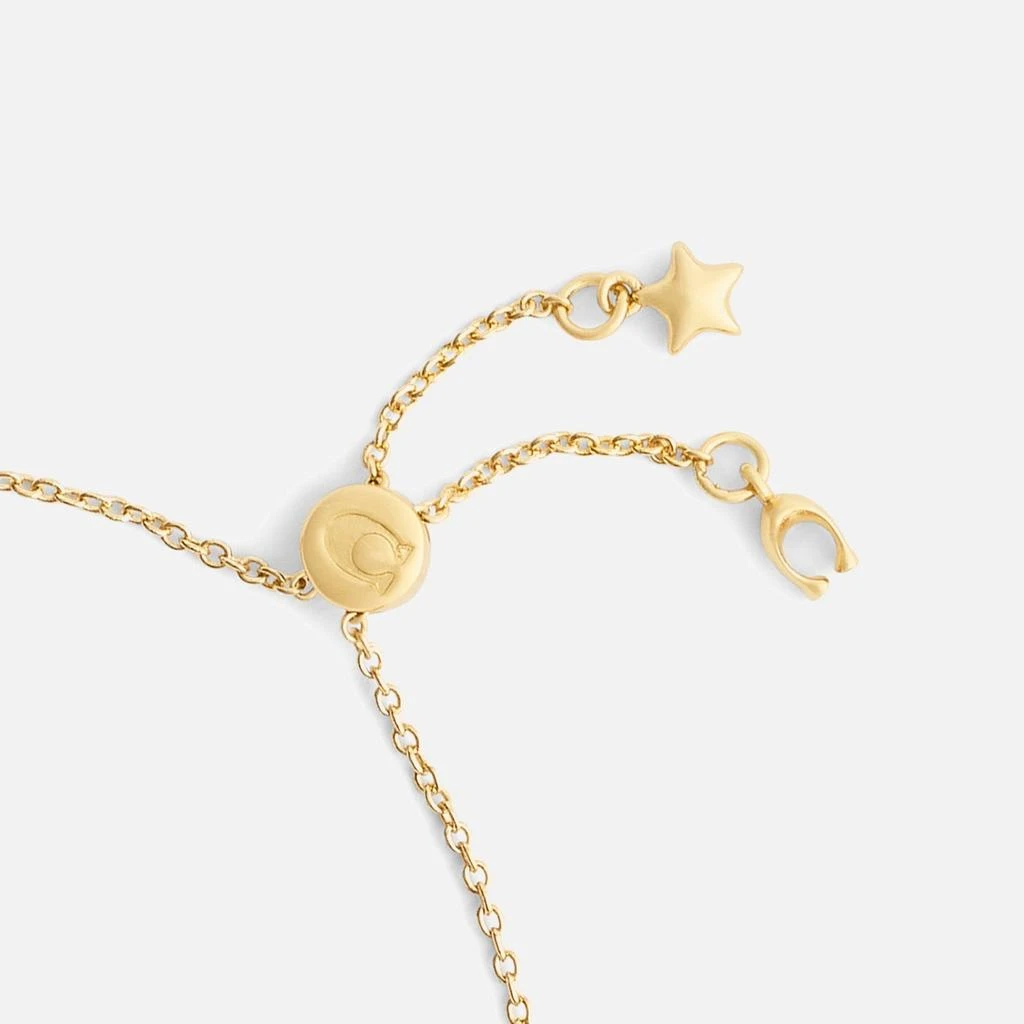 Coach Coach Signature Star & Heart Gold-Toned Slider Bracelet 3