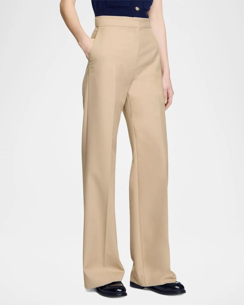 Sandro Elion Pleated Wool-Blend Trousers 5