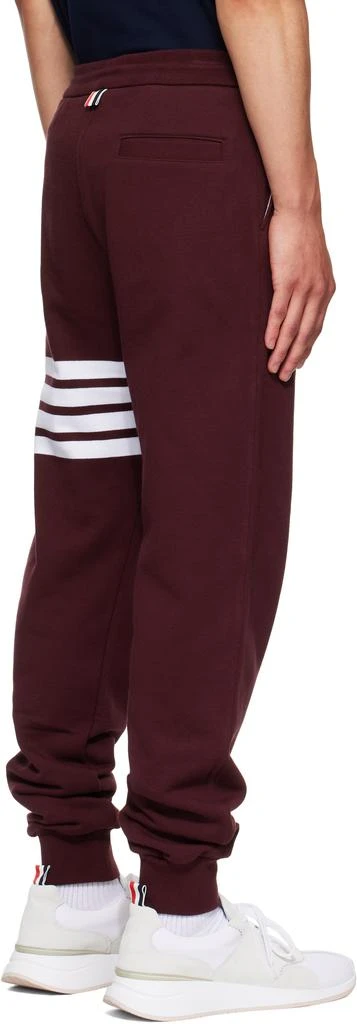 Thom Browne Burgundy Classic Loopback 4-Bar Sweatpants 3